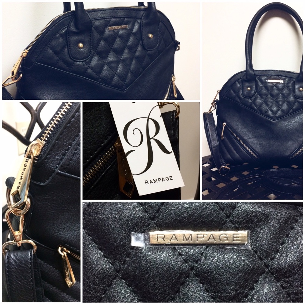 🆕 Quilted Top Handle Satchel, Rampage - Picture 5 of 10